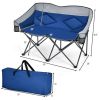 Folding Camping Chair with Bags and Padded Backrest